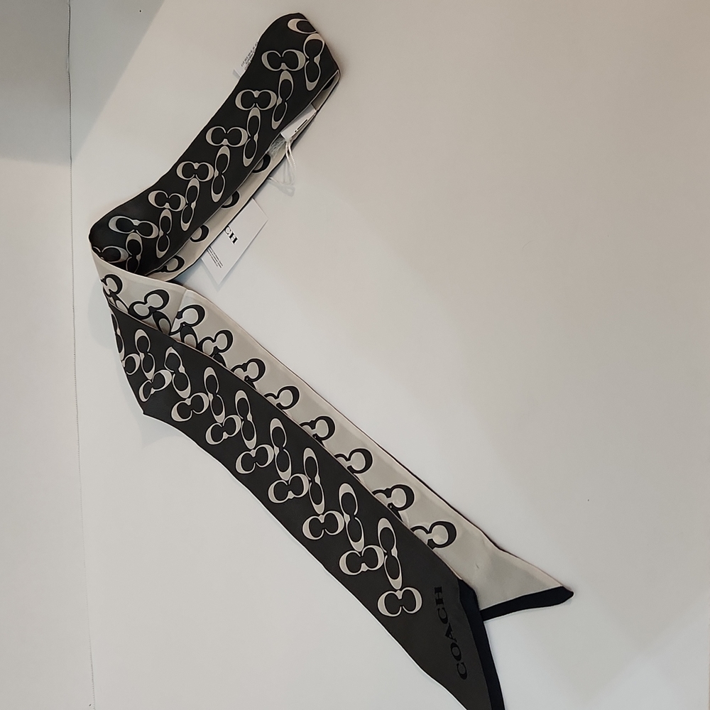 Coach Signature Silk Scarf Twilly - Picture 4 of 6